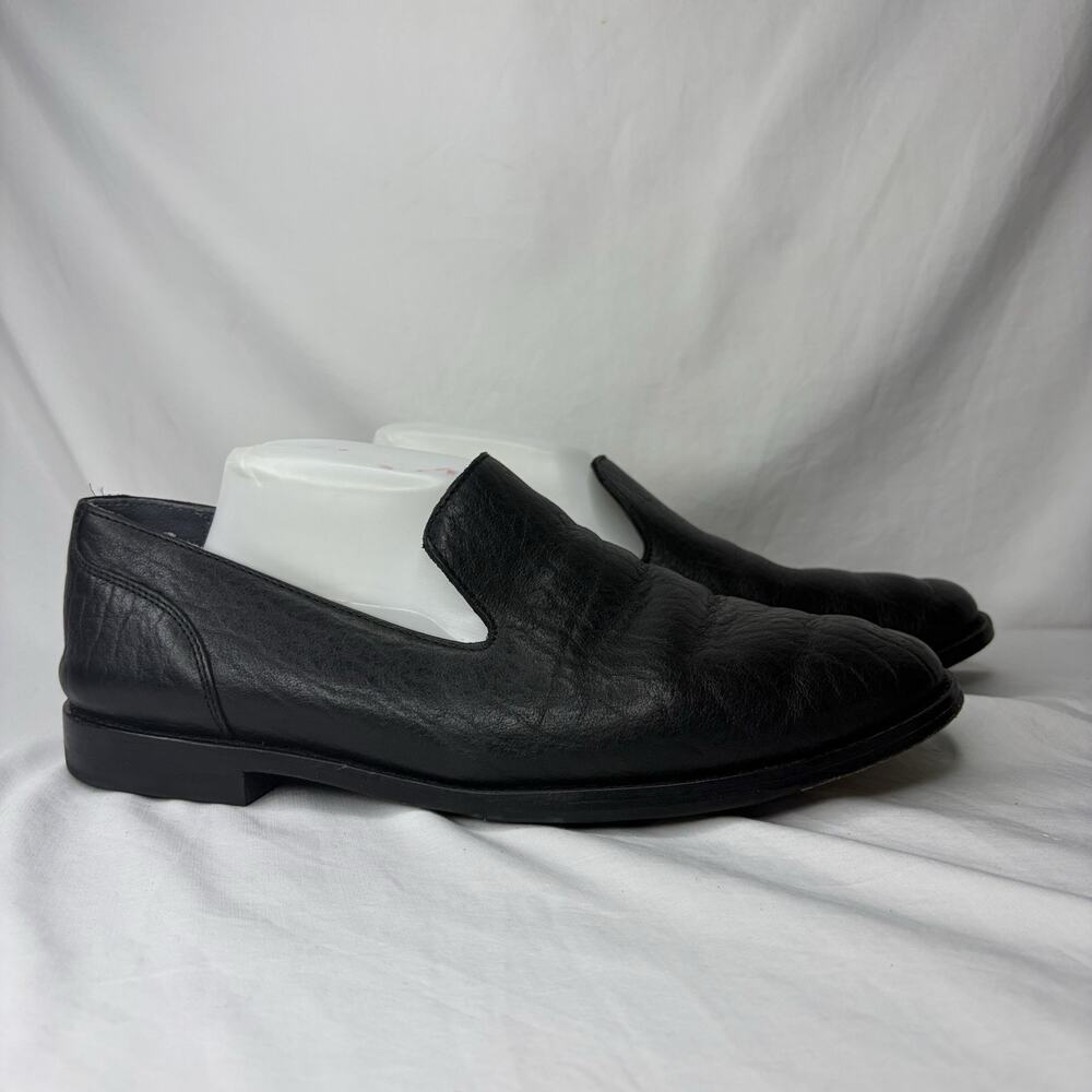 Tecovas Monterrey Midnight Bison Black Loafers Men's 9.5 D